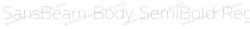 SansBeam Body SemiBold Regula字体转换